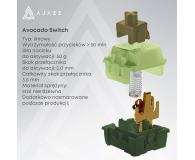 Ajazz AK820 MAX Avocado Switch Black Gray RGB z ekranem - 1536370 - zdjęcie 15